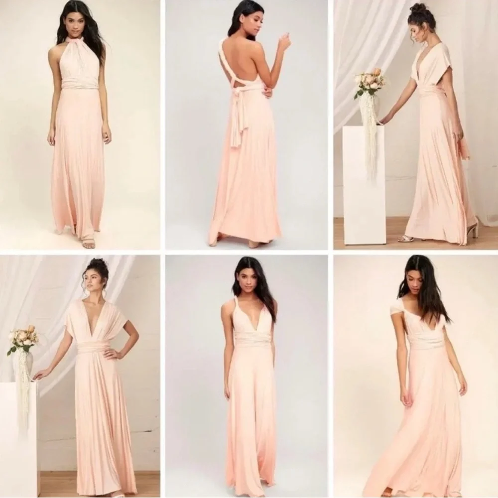 NWT Lulus - Tricks of the Trade Blush Pink Maxi Dress - Size Small - Picture 3 of 12